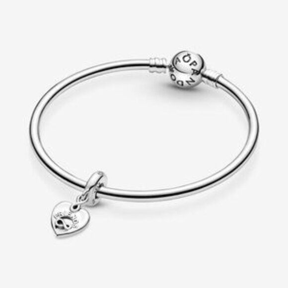 Pandora Friends Forever Heart Dangle Charm - Picture 5 of 5